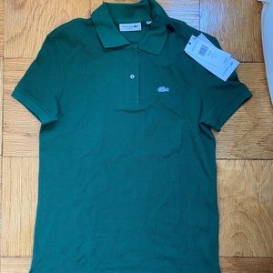 NWT Dark Green Lacoste Womens Polo